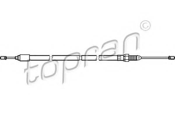TOPRAN 721647 Трос, стояночная тормозная система