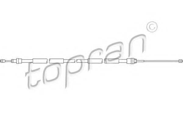 TOPRAN 722072 Трос, стояночная тормозная система
