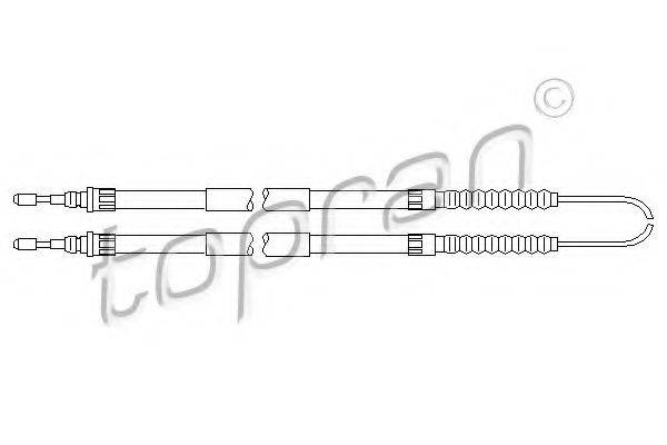TOPRAN 721663 Трос, стояночная тормозная система