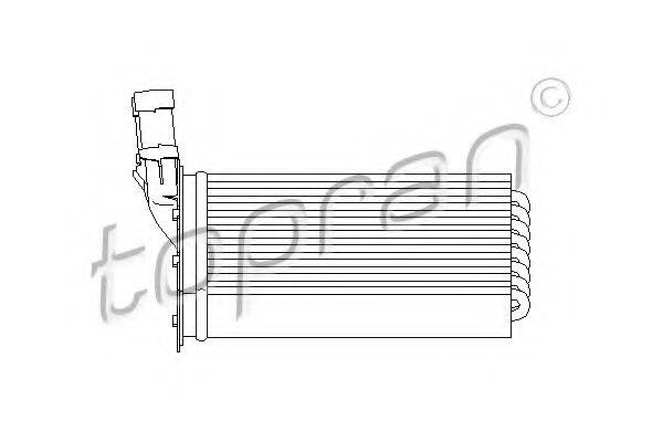 TOPRAN 721417 Теплообменник, отопление салона