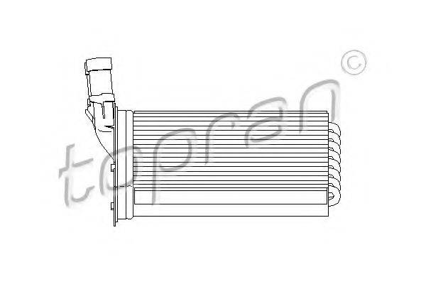 TOPRAN 721419 Теплообменник, отопление салона