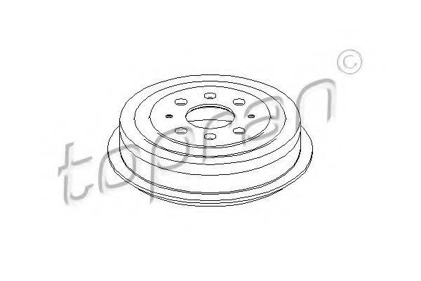 TOPRAN 207656 Тормозной барабан