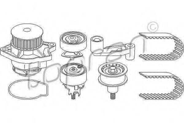 TOPRAN 112971 Водяной насос + комплект зубчатого ремня