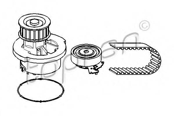 TOPRAN 207896 Водяной насос + комплект зубчатого ремня