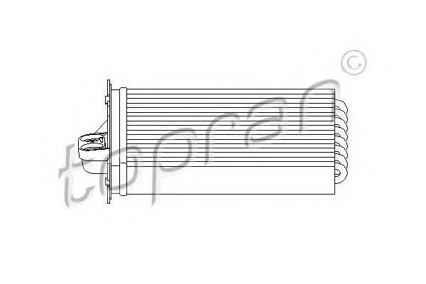 TOPRAN 722657 Теплообменник, отопление салона
