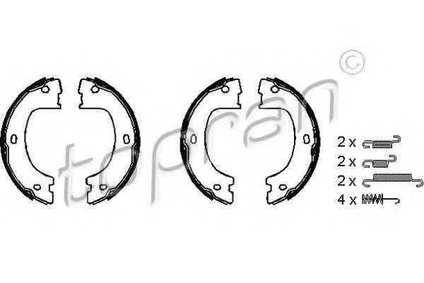 TOPRAN 113013 Комплект тормозных колодок, стояночная тормозная система