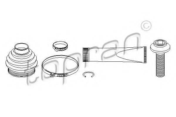 TOPRAN 113007 Комплект пылника, приводной вал
