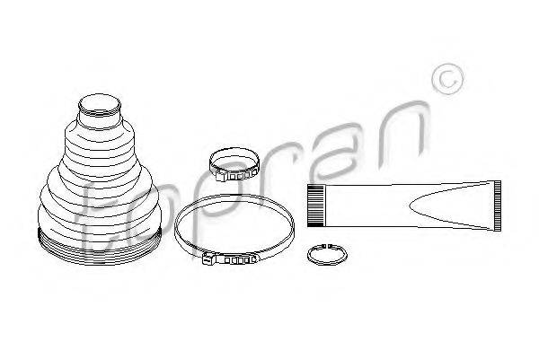 TOPRAN 113002 Комплект пылника, приводной вал