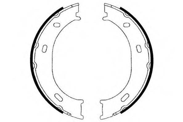 E.T.F. 090574 Комплект тормозных колодок, стояночная тормозная система
