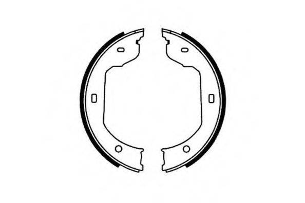E.T.F. 090606 Комплект тормозных колодок, стояночная тормозная система