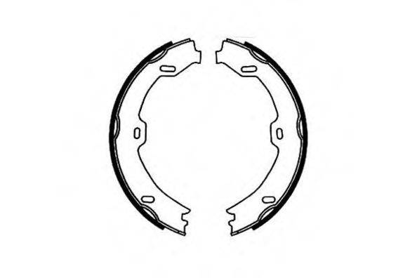 E.T.F. 090629 Комплект тормозных колодок, стояночная тормозная система