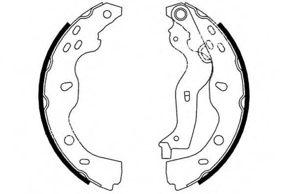 E.T.F. 090652 Комплект тормозных колодок; Комплект тормозных колодок, стояночная тормозная система