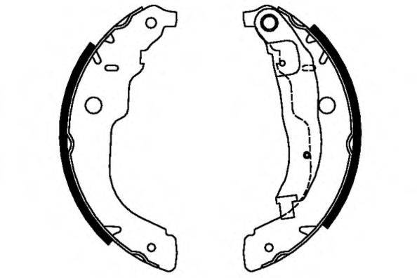 E.T.F. 090661 Комплект тормозных колодок; Комплект тормозных колодок, стояночная тормозная система