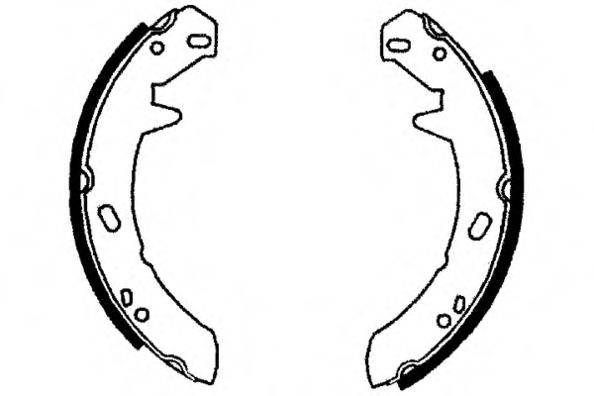 E.T.F. 090662 Комплект тормозных колодок; Комплект тормозных колодок, стояночная тормозная система