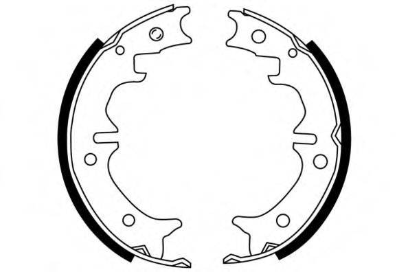 E.T.F. 090674 Комплект тормозных колодок; Комплект тормозных колодок, стояночная тормозная система