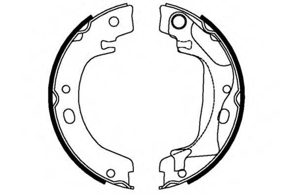 E.T.F. 090676 Комплект тормозных колодок; Комплект тормозных колодок, стояночная тормозная система
