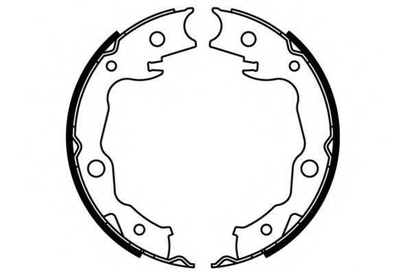 E.T.F. 090705 Комплект тормозных колодок; Комплект тормозных колодок, стояночная тормозная система