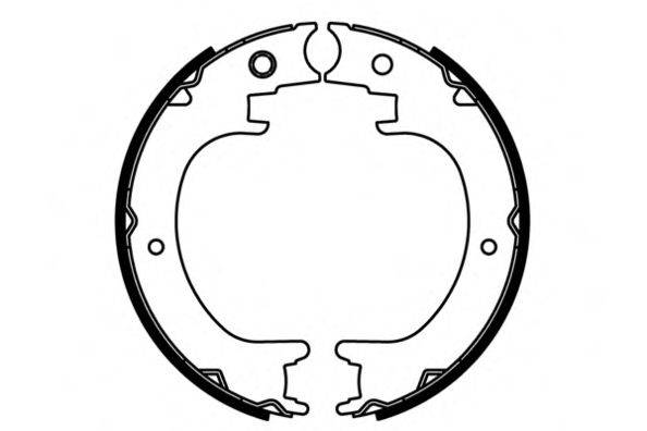 E.T.F. 090706 Комплект тормозных колодок; Комплект тормозных колодок, стояночная тормозная система