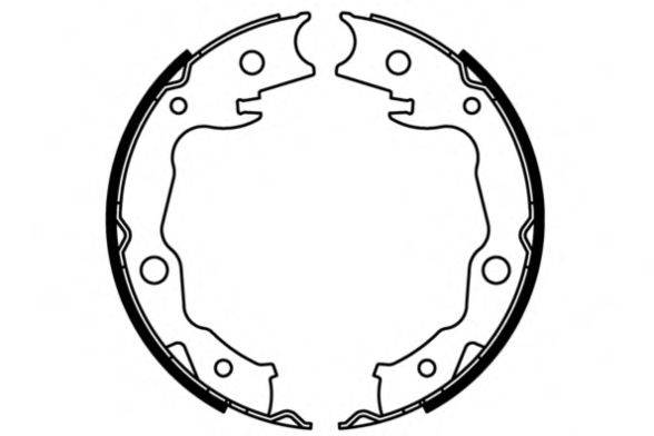 E.T.F. 090710 Комплект тормозных колодок; Комплект тормозных колодок, стояночная тормозная система