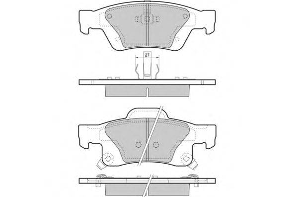 E.T.F. 121461 Комплект тормозных колодок, дисковый тормоз