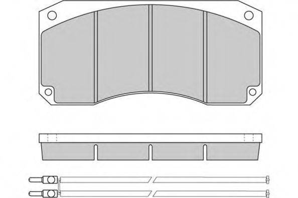 E.T.F. 125256 Комплект тормозных колодок, дисковый тормоз