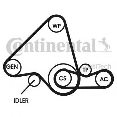 CONTITECH 6PK995D1 Поликлиновой ременный комплект