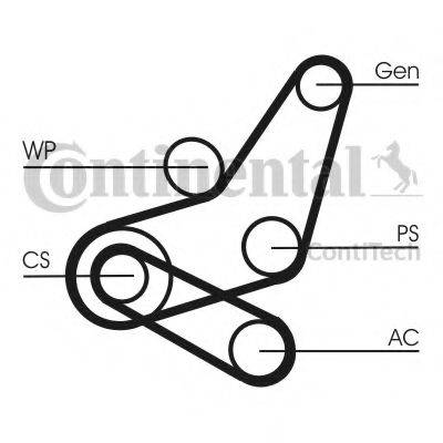 CONTITECH 6PK1059ELASTT2 Поликлиновой ременный комплект