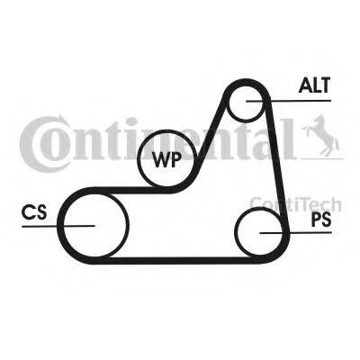 CONTITECH 6PK1042ELASTT1 Поликлиновой ременный комплект