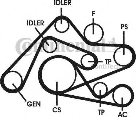 CONTITECH 6PK2404D2 Поликлиновой ременный комплект