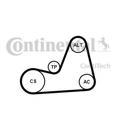 CONTITECH 6PK1100K1 Поликлиновой ременный комплект