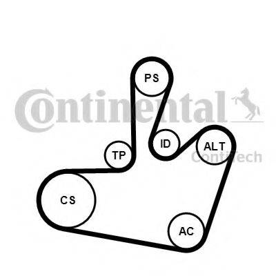 CONTITECH 6PK1548K1 Поликлиновой ременный комплект