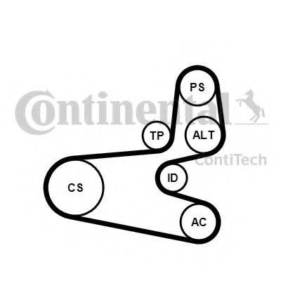 CONTITECH 6PK1560K1 Поликлиновой ременный комплект