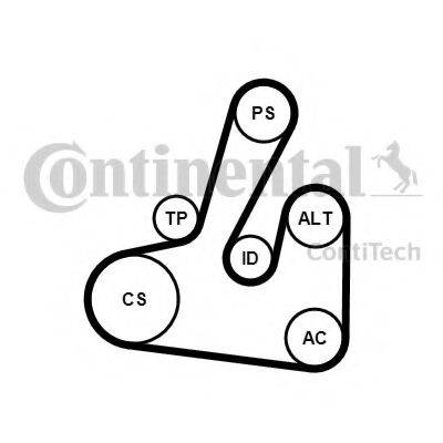 CONTITECH 6PK1705K2 Поликлиновой ременный комплект