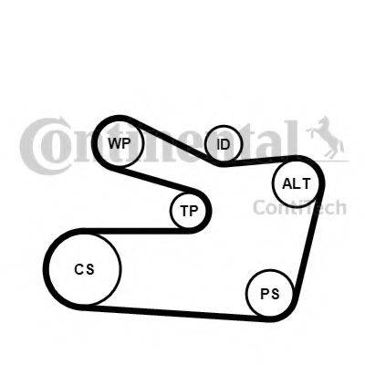 CONTITECH 6PK1733K2 Поликлиновой ременный комплект