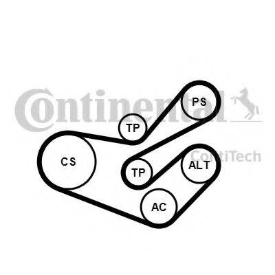 CONTITECH 6PK1750K3 Поликлиновой ременный комплект