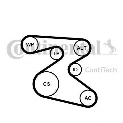 CONTITECH 6PK1873K1 Поликлиновой ременный комплект
