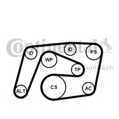 CONTITECH 6PK2260K1 Поликлиновой ременный комплект