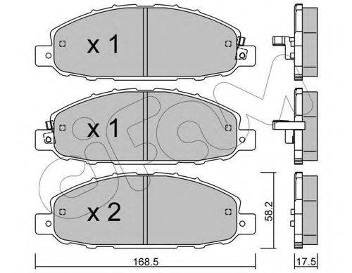 CIFAM 8229040 Комплект тормозных колодок, дисковый тормоз