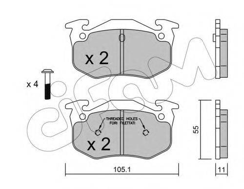 CIFAM 8220381 Комплект тормозных колодок, дисковый тормоз