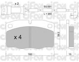 CIFAM 8220442K Комплект тормозных колодок, дисковый тормоз