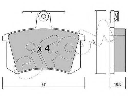 CIFAM 8220480 Комплект тормозных колодок, дисковый тормоз