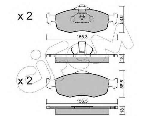 CIFAM 8221460 Комплект тормозных колодок, дисковый тормоз