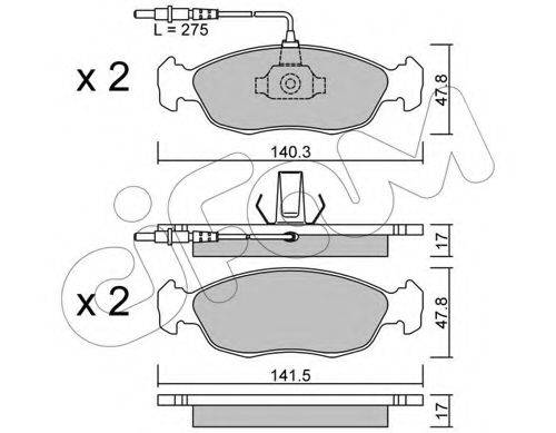 CIFAM 8221560 Комплект тормозных колодок, дисковый тормоз