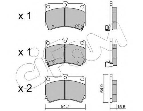 CIFAM 8221960 Комплект тормозных колодок, дисковый тормоз