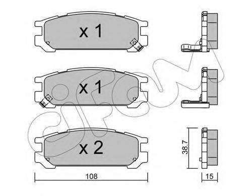 CIFAM 8222040 Комплект тормозных колодок, дисковый тормоз