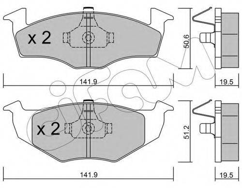 CIFAM 8222061 Комплект тормозных колодок, дисковый тормоз