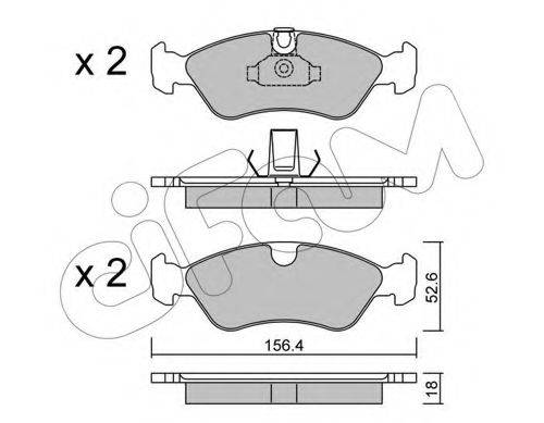 CIFAM 8222080 Комплект тормозных колодок, дисковый тормоз