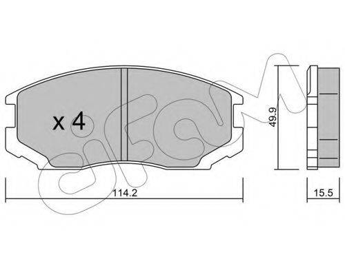 CIFAM 8222210 Комплект тормозных колодок, дисковый тормоз