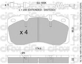 CIFAM 8222683K Комплект тормозных колодок, дисковый тормоз