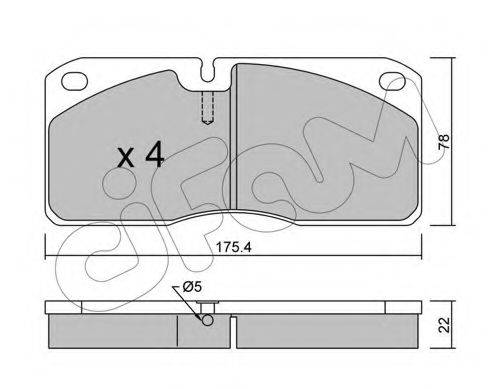 CIFAM 8222690 Комплект тормозных колодок, дисковый тормоз